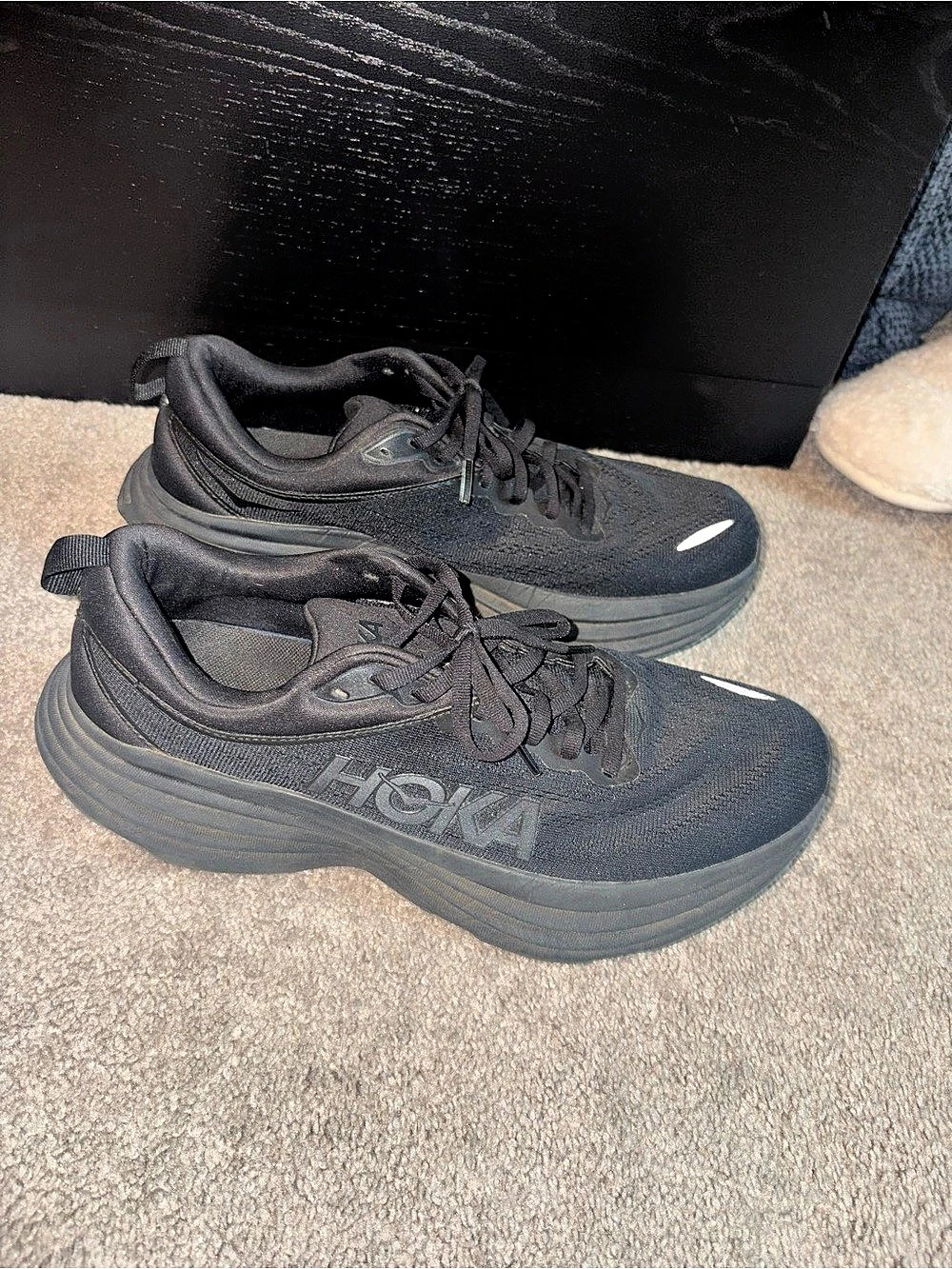 HOKA Bondi 8 Black Shoes MENS US 10.5
